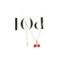 S925 sterling silver Japanese and Korean high-end red pendant cherry necklace, a light luxury and niche design for women's summer, collarbone necklace with a gentle smile Application Scenario